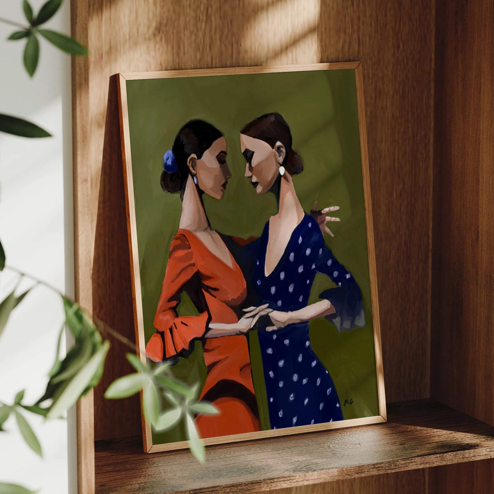 Retro Spanish Women Dancing Wall Art Print Canvas Painting Poster Picture For Living Room,Bedroom Home Decor Peaceful Pleasures Health and Wellness