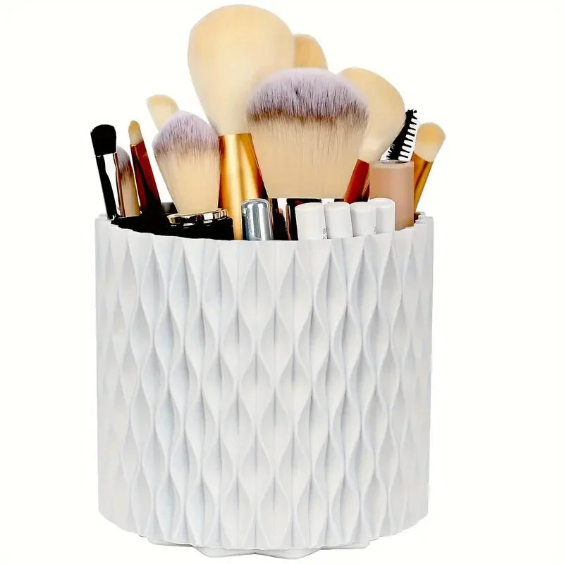 360° Rotating Makeup Brush Holder & Desktop Organizer | RUNTOIN