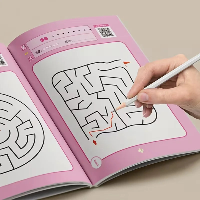 Simple Version Brain Maze Training Book Designed Teenagers Featuring