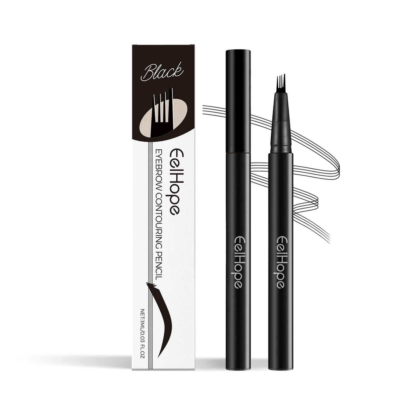 Eelhope 4-Pronged Eyebrow Pencil – Waterproof Micro Tip 3D