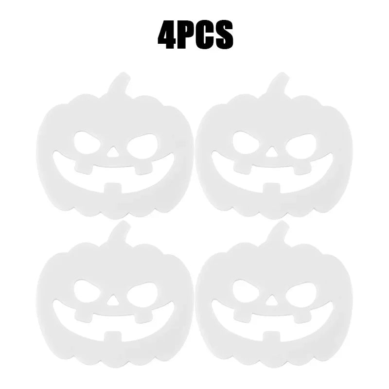 Halloween Glow-in-Dark Spider Web Pumpkin Coasters – 1-10 Pack