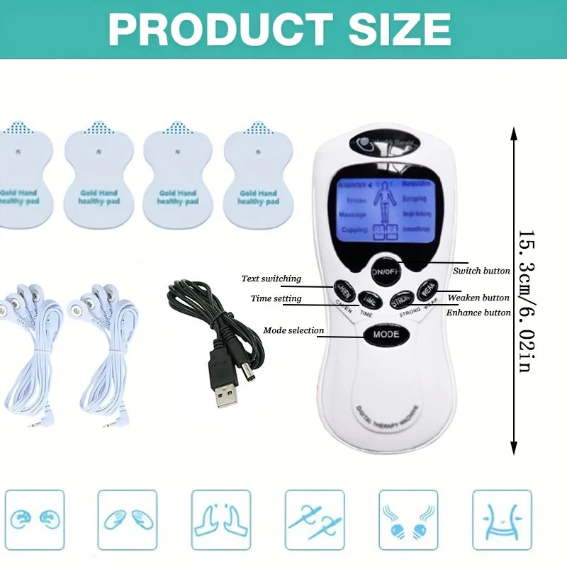 The Massager Features 8 Modes and 15 Intensity Levels, Suitable for Relaxing Muscles Throughout the Body, Especially after Exercise; Portable Design, Ideal for Athletes and Fitness Enthusiasts to Carry with Them; a Perfect Gi Peaceful Pleasures Health and Wellness WHITE
