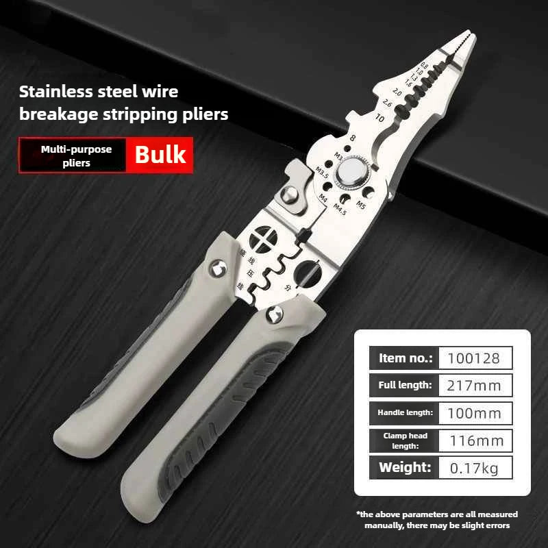 Multi Tool Pliers for Wire Stripping and Crimping, Professional Electrician Tools Kit with Wire Cutter and Cable Stripper for Peaceful Pleasures Health and Wellness
