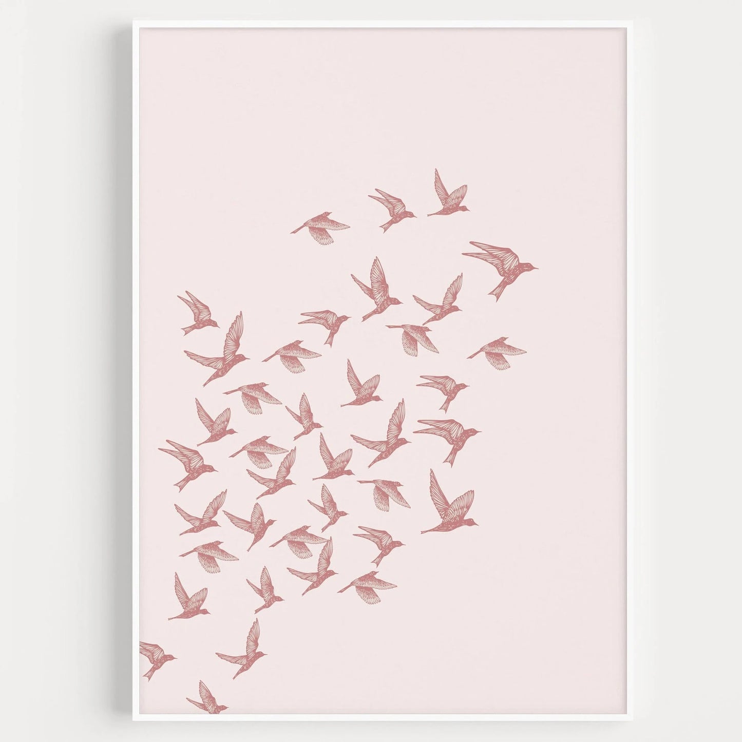 Vintage Scandinavian Bird Canvas Wall Art | Minimalist Print