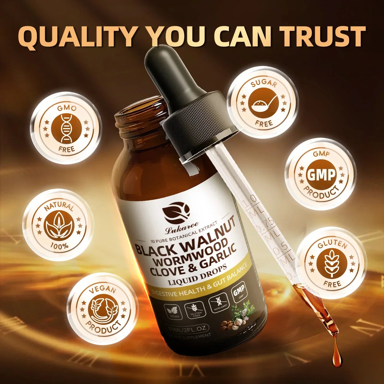 Black Walnut Drop – Wormwood, Clove & Garlic | Gut & Immune Peaceful Pleasures Health and Wellness