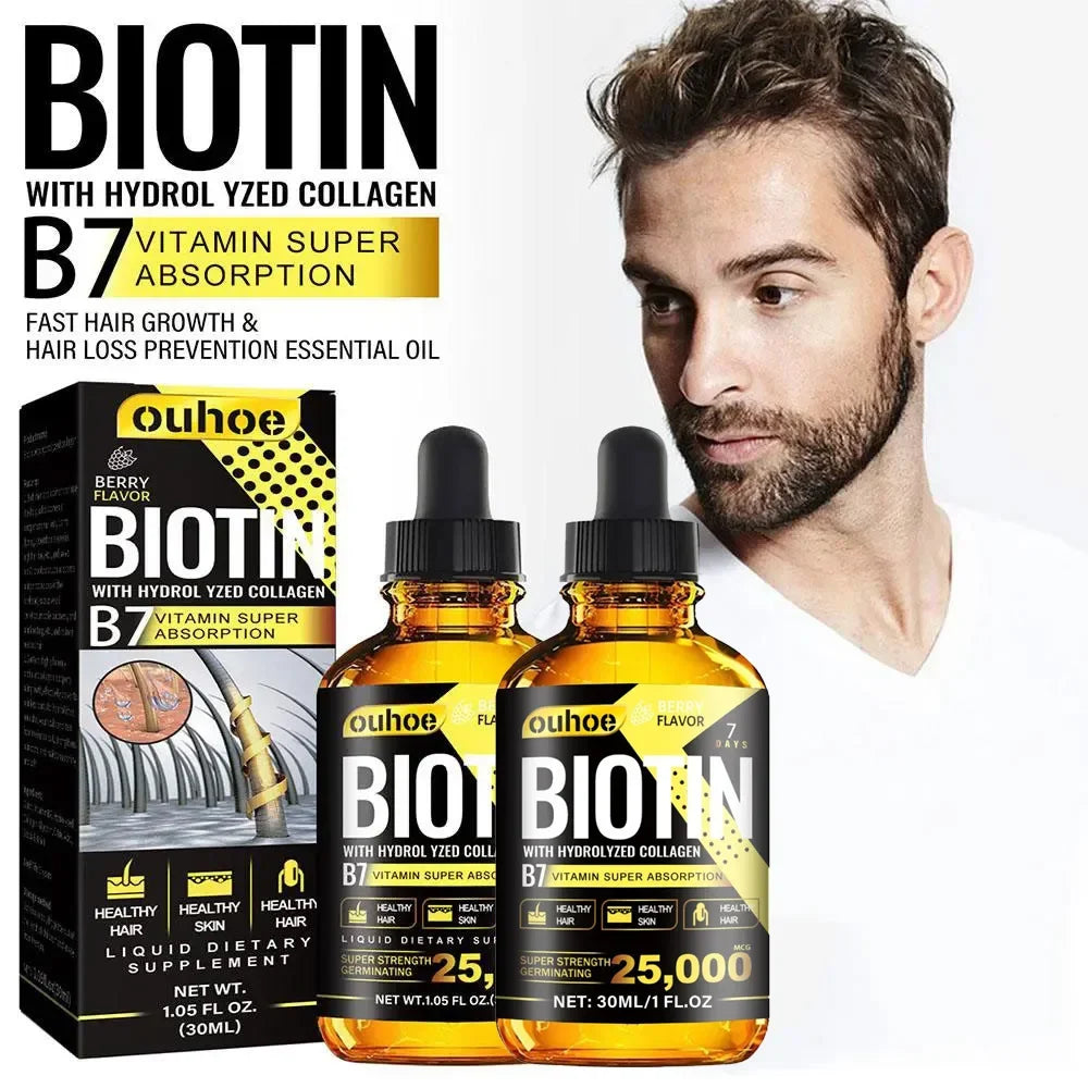 Collagen B7 Vitamin Hair Growth Essential Oil Prevent Hair Loss And Nourish With Essential Oil Scalp Treatment Set For Men Women Peaceful Pleasures Health and Wellness