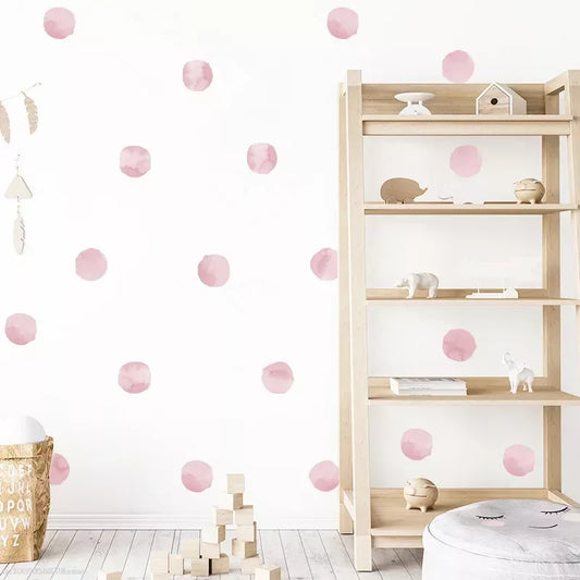 Watercolor Dots Wall Stickers Kids Room Bedroom Creative Decals DIY Vinyl Nursery Room Decor Home Decor papel de parede adesivo Peaceful Pleasures Health and Wellness