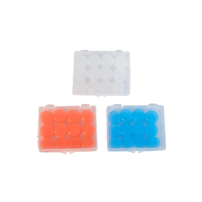 12-Pack Moldable Silicone Earplugs – Sleep, Swim & Noise Reduction