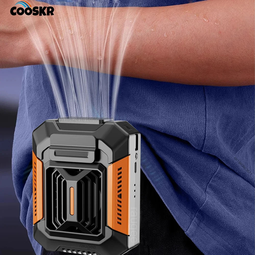 Portable Waist Fan Hanging Neck Fan Rechargeable Air Circulation Fan for Outdoor Sport Mini Bladeless Waist Fan with Power Bank Peaceful Pleasures Health and Wellness