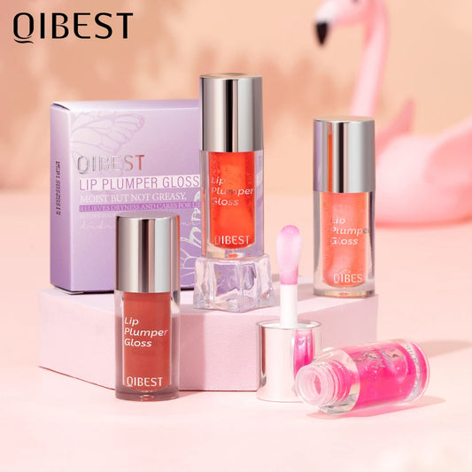 QIBEST Moisturizing Lip Gloss Set Long Lasting Not Sticky Natural Lip Tint Daily Makeup Lip Oil Primer Volume Lips Plumper Oil Peaceful Pleasures Health and Wellness