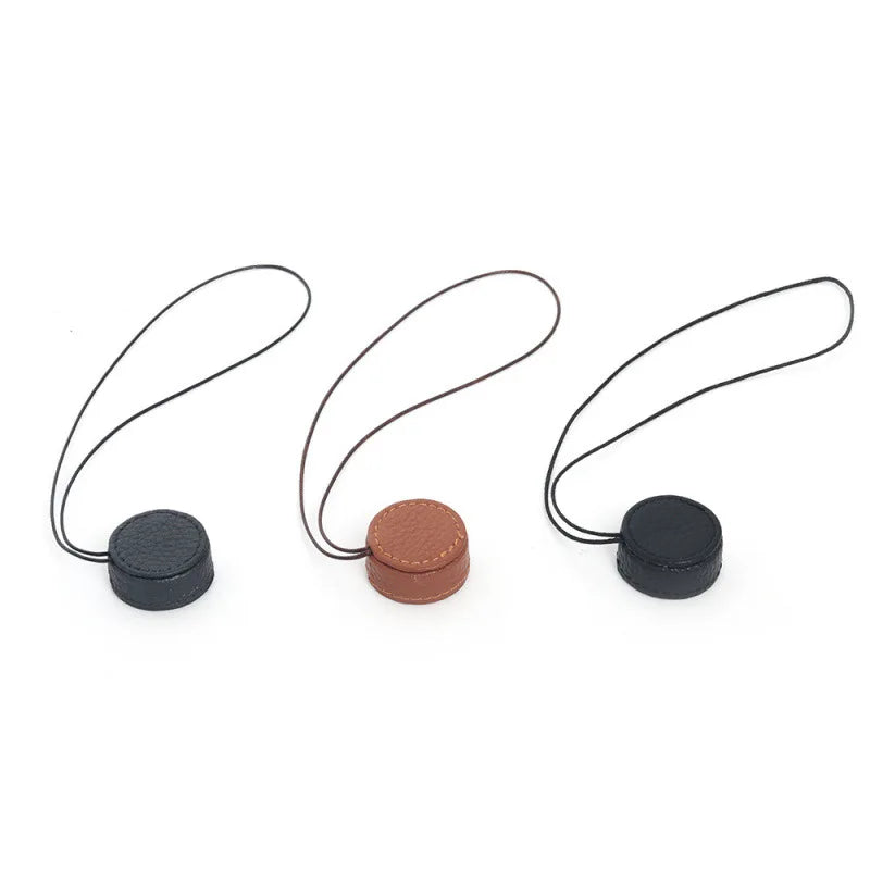 Available In A Variety Of Colors Leather Lens Cap For Instax MiniEVO Cinema Camera With Built-In Lanyard For Added Convenience Peaceful Pleasures Health and Wellness