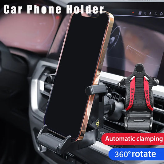 Racing Seat Car Phone Holder – Air Vent Mount | 360° Rotation Car Phone Mount Oasis Select