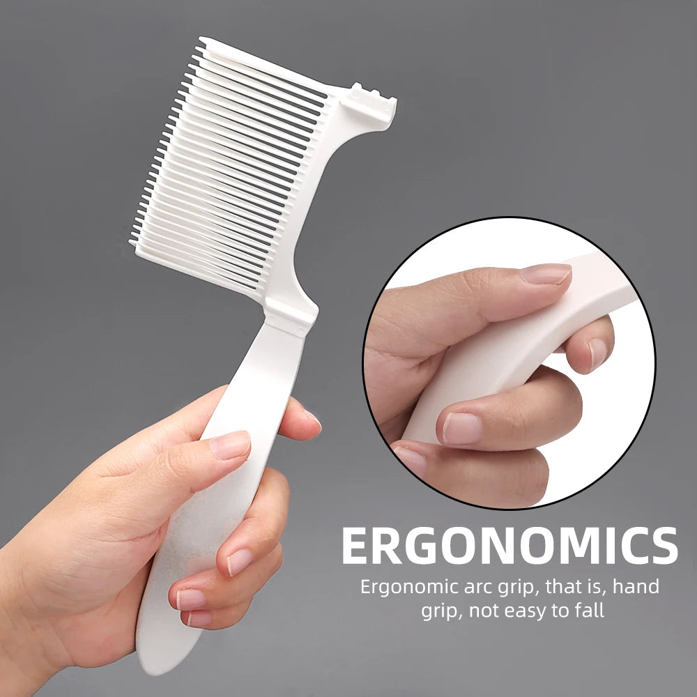 3 Size Barbershop Long Handle Hair Cutting Clipper Comb Barber Curved Positioning Flat Top Comb Salon Supplies Men Styling Tools Peaceful Pleasures Health and Wellness
