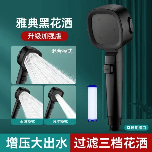 3-Mode Handheld Shower Head | High Pressure & Water Saving