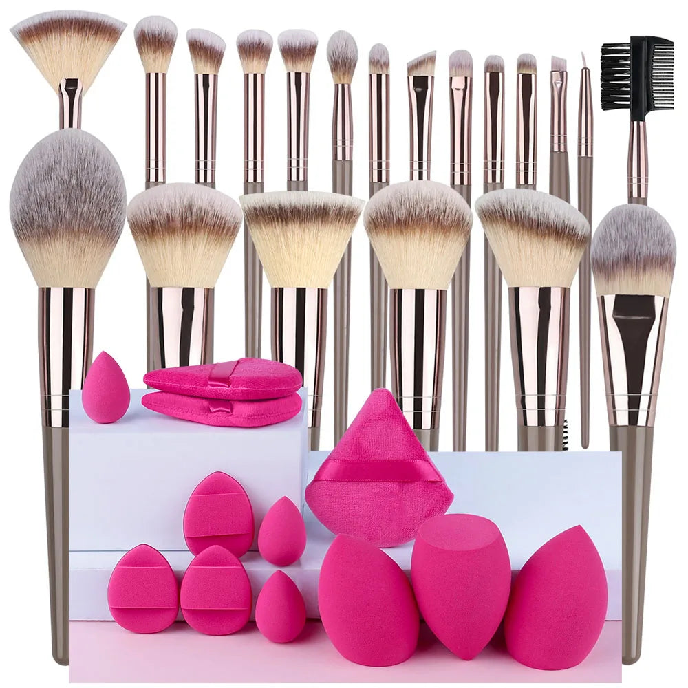 20-Piece Professional Makeup Brush Set – Full Face Kit