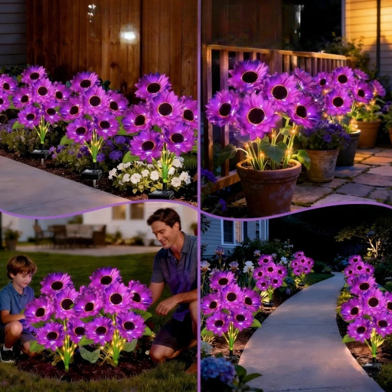 Solar Sunflower Garden Stake Light – Waterproof LED Lawn Lamp