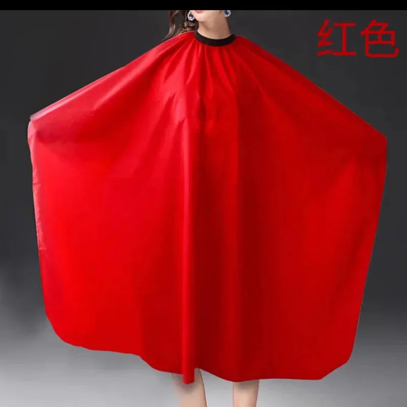 140*120cm Hair Cutting Gown Barber Salon Gown Cape Hairdresser Hair Cutting Waterproof Cloth Tools Hairdressing Dress Cape Apron Peaceful Pleasures Health and Wellness Red