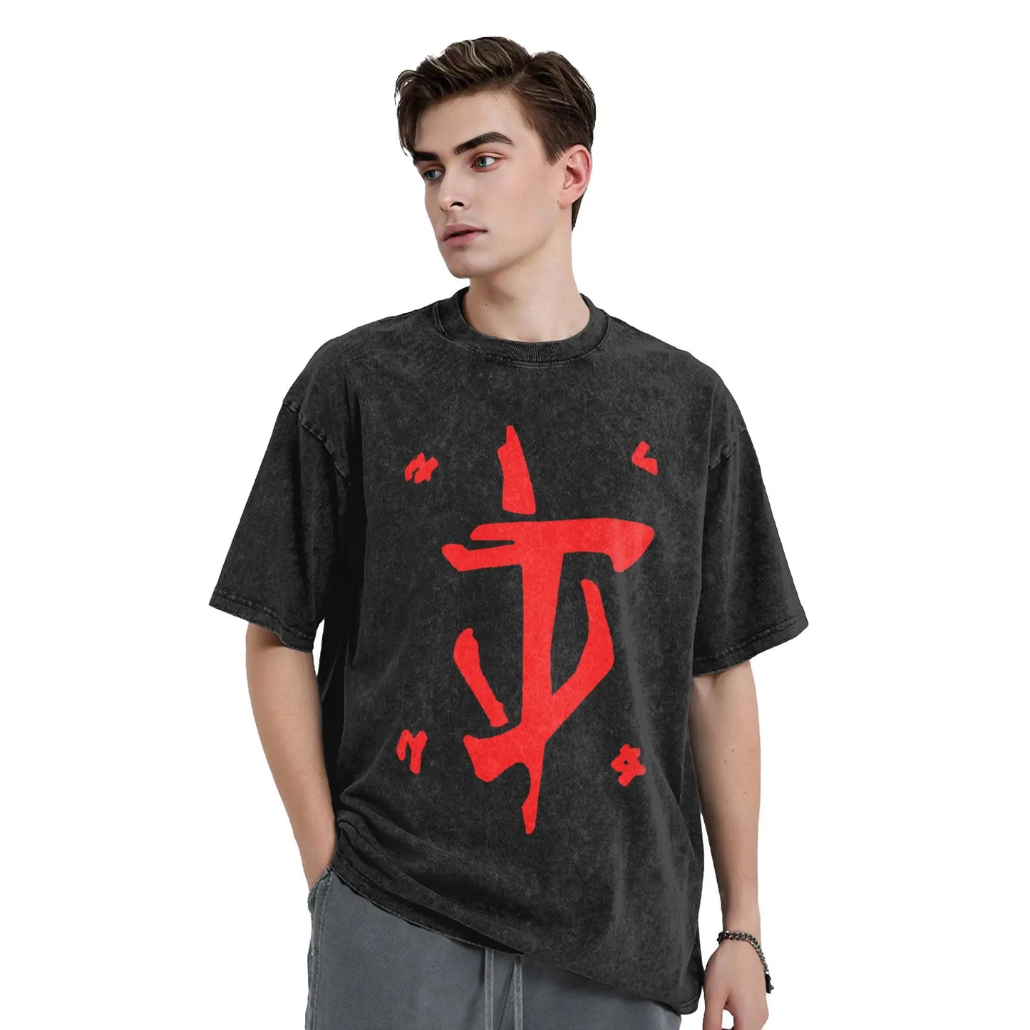 Men's Dooms slayers T Shirts Meme Tees Beach Vintage Short Sleeves T-Shirt O Neck Hip Hop Casual Tee Shirt Hot Sale Peaceful Pleasures Health and Wellness