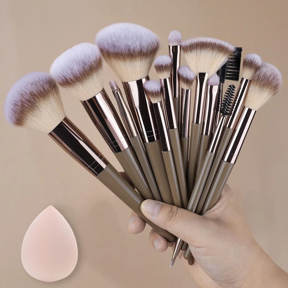 RUNTOIN Makeup Brush Set 3–20 Pcs | Soft Synthetic Brushes