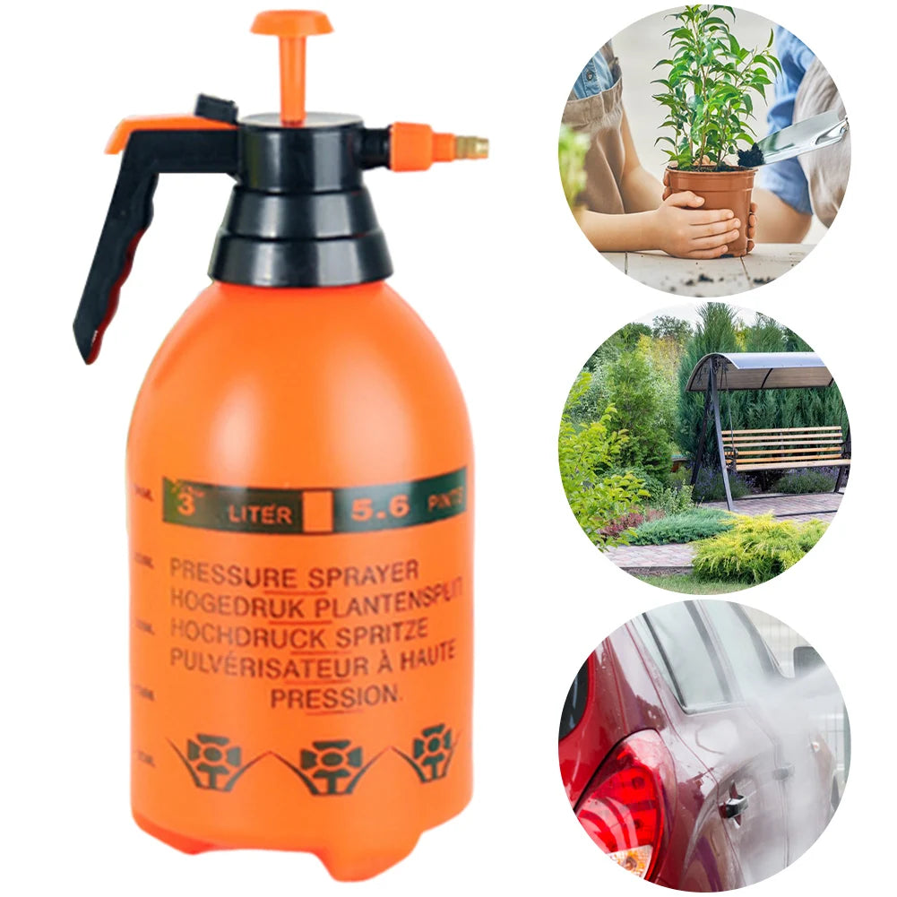 3L Manual Pump Bottle Portable Hand Operated Pressure Spray Bottle Handheld Garden Pump Sprayer Spray Weed Killer/Chemical Water Peaceful Pleasures Health and Wellness