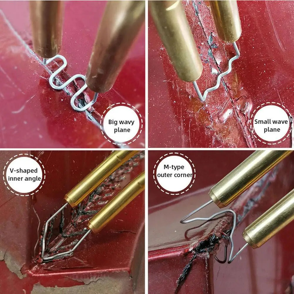 Plastic Welder Hot Nail Gun Welding Machine with 200 pcs Nails For Car Bumper Plastic Repair Soldering Gun Repair Tools EU Plug Peaceful Pleasures Health and Wellness
