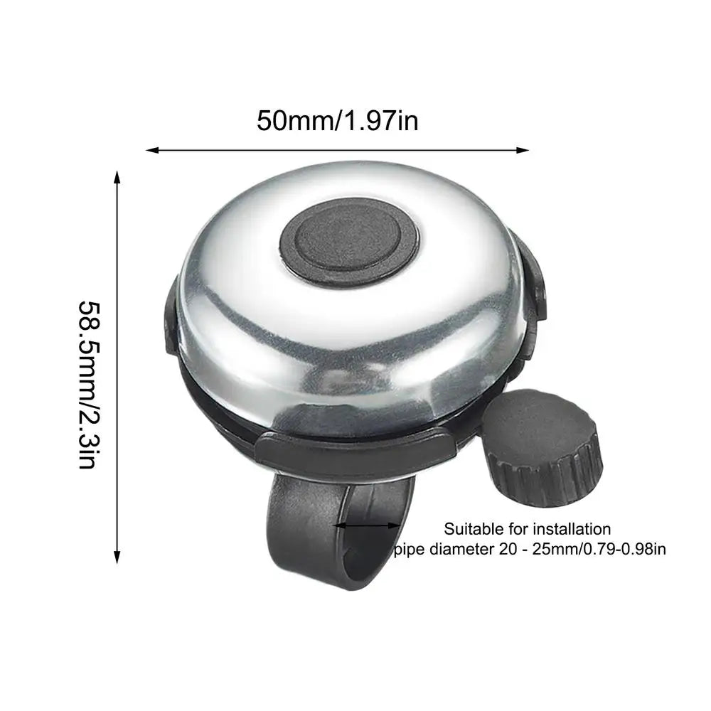 100dB Loud Bicycle Bell, Universal Alloy Cycling Ring Horn for Adults Kids Men Women Bike Handlebar, Outdoor Riding Safety Peaceful Pleasures Health and Wellness Silver