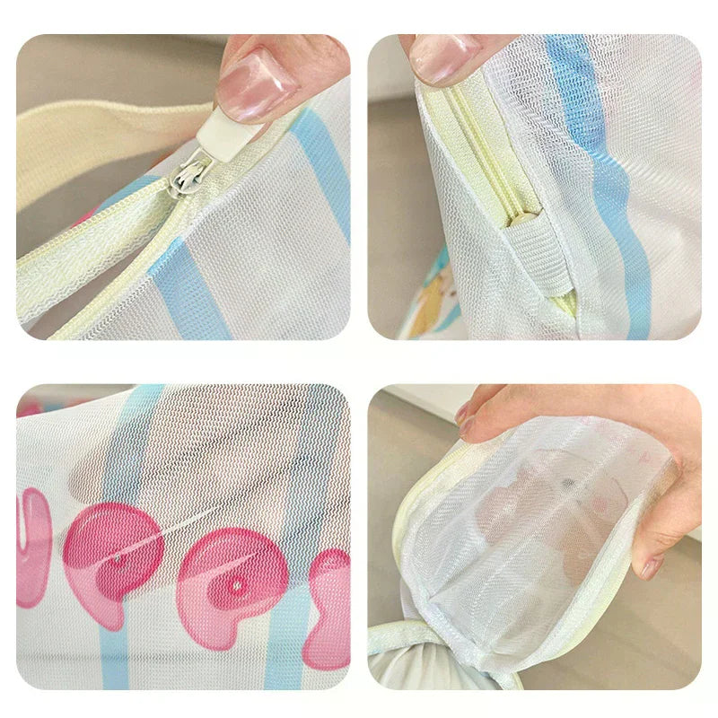 Cute Bear Kids Laundry Bag – Portable Mesh Washing Bag Mesh Laundry Bag Peaceful Pleasures Health and Wellness