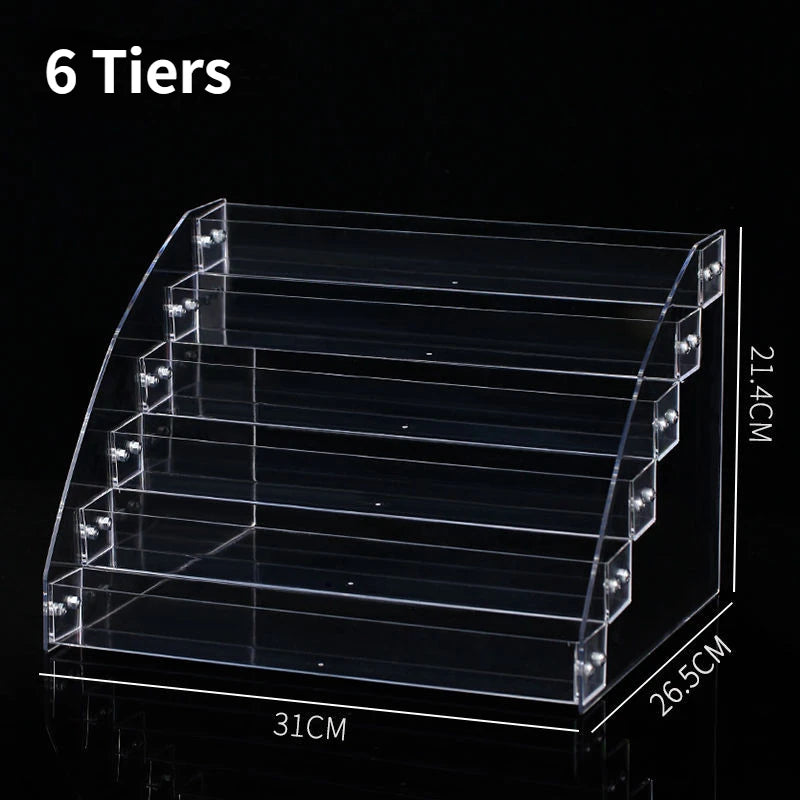 Acrylic Nail Polish Organizer – Clear Ladder Display Rack Stand