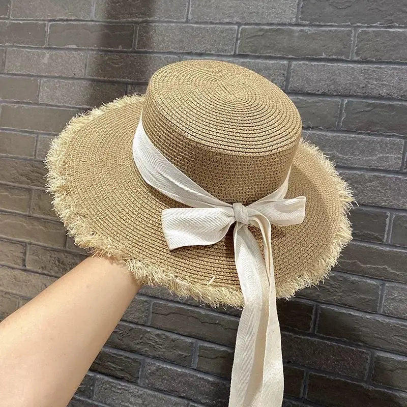 Women's Foldable Straw Sun Hat – Large Brim UV Protection