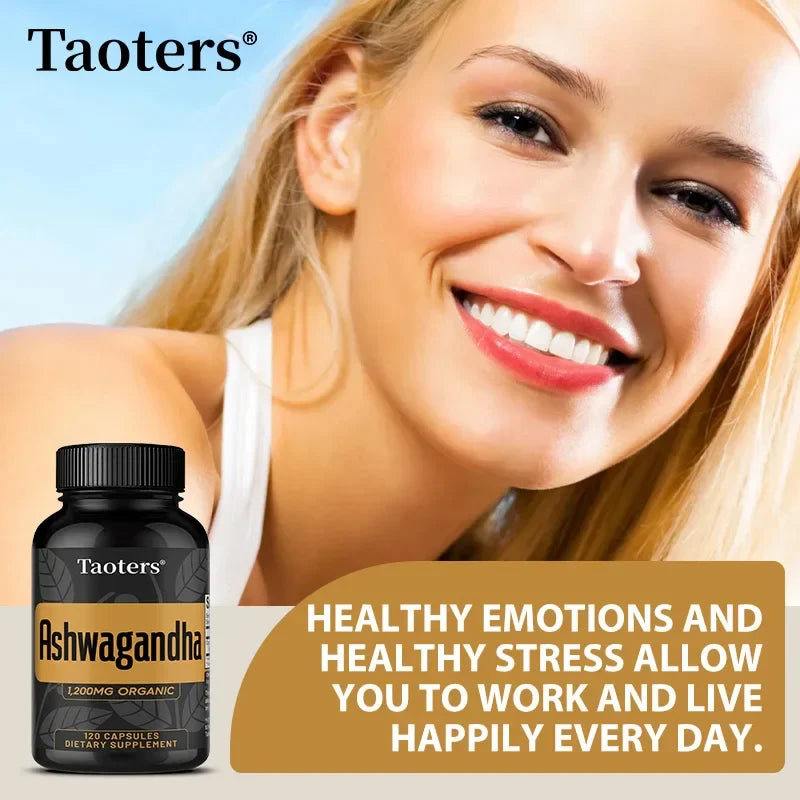 Organic Ashwagandha Capsules – Focus, Energy & Mood | 120ct