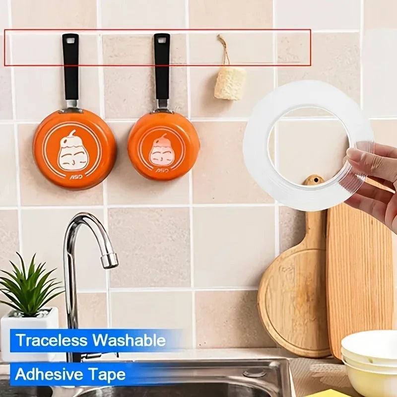 Ultra-Strong Double-Sided Nano Grip Tape – Waterproof & Reusable