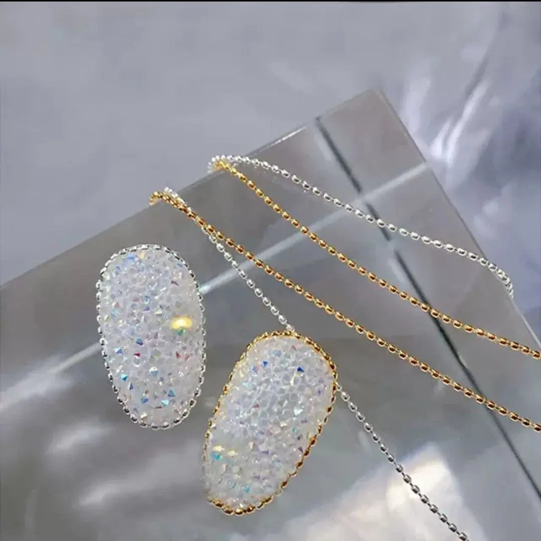 Micro Bead Chain Nail Art Decoration, Silver Gold 50cm Ball Chain for Stylish Manicures, Odorless Nail Accessory, for Hand Feet Peaceful Pleasures Health and Wellness