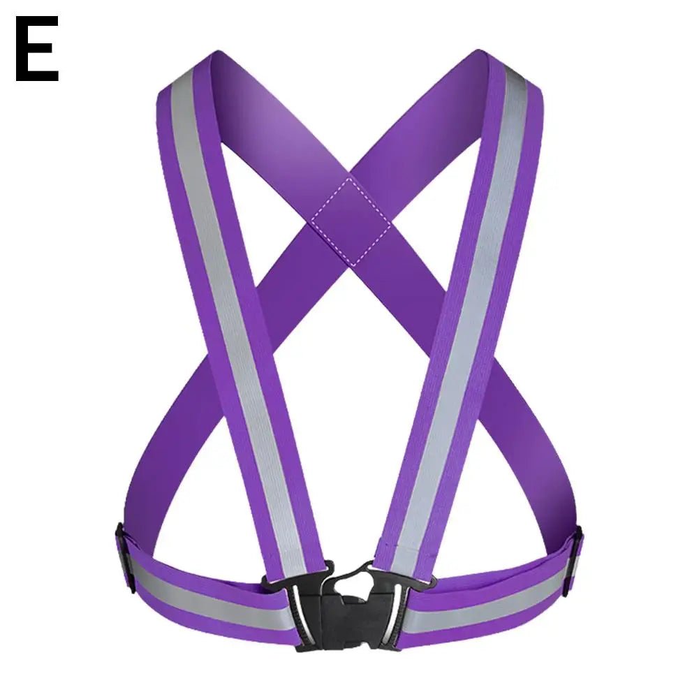 Reflective Safety Vest – Adjustable Night Running & Cycling Reflective Safety Vest Peaceful Pleasures Health and Wellness Purple