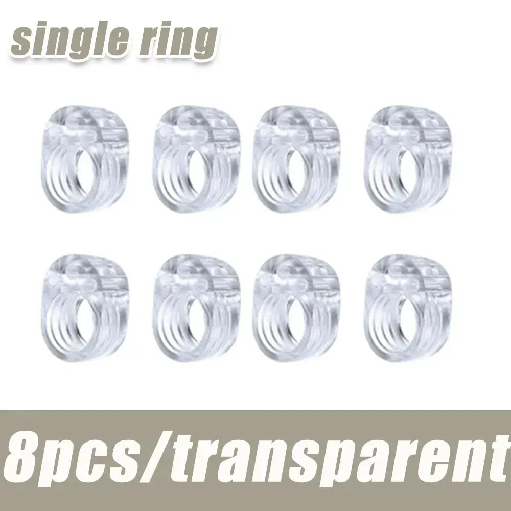 Door Stop Doorstop Baby Safety Supplies Transparent Silicone Door Handle Pad Home Improvement Wall Impact Buffer Skirt Bikini Peaceful Pleasures Health and Wellness 8pc-Single ring