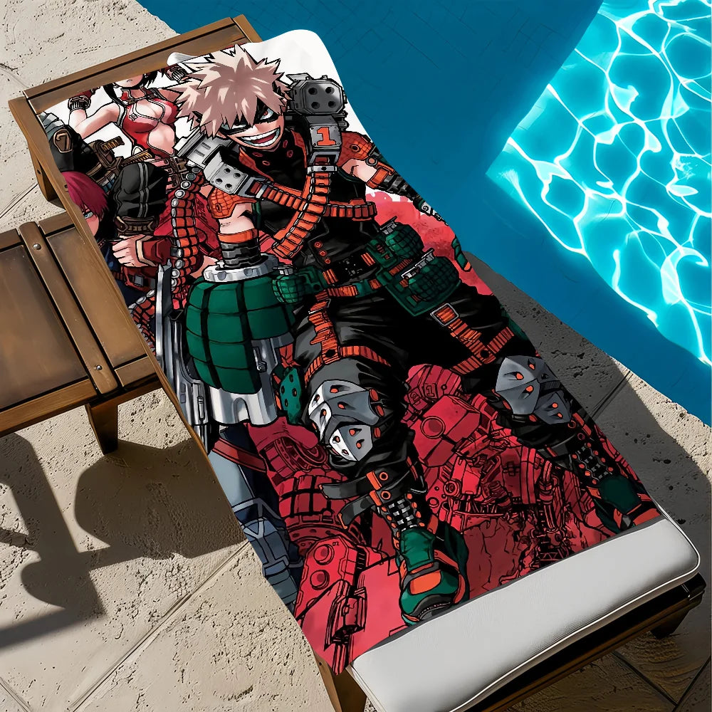 Katsuki Bakugo Anime Beach Towel – Quick Dry & Soft Anime Beach Towel Peaceful Pleasures Health and Wellness z4 STJ150x260CM