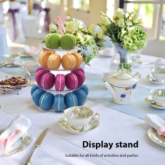 Transparent Tiered Cupcake & Macaron Display Stand | 4 & 6 Tier Tiered Dessert Stand Peaceful Pleasures Health and Wellness