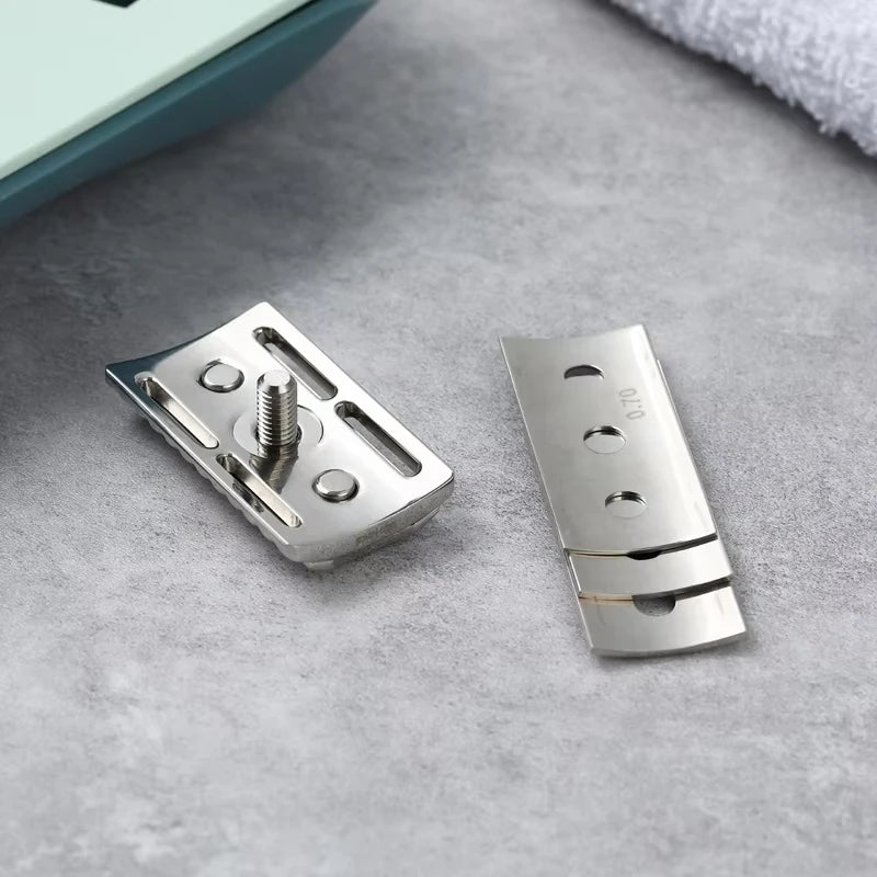 2026 YAQI Trifecta Adjustable Safety Razor Head 316 Stainless Steel Polished Different Blade Gaps for Smooth Shaving Experience Peaceful Pleasures Health and Wellness
