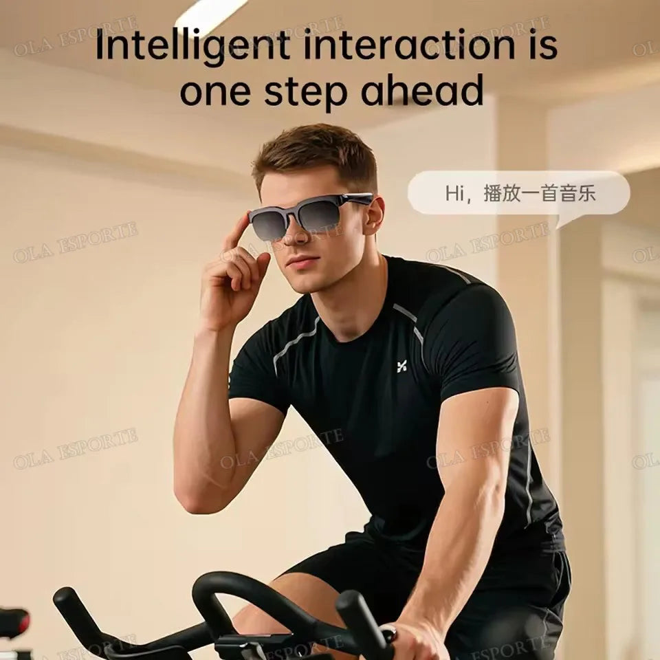 New Smart Bluetooth V5.3 Sunglasses Glasses Call Outdoor Sports Headphones HIFI Black Technology Anti-touch UV For Men And Women Peaceful Pleasures Health and Wellness