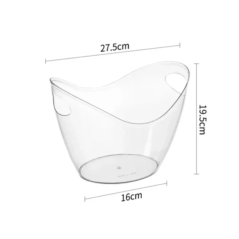 2026 Hot Transparent Ice Cube Storage Bucket Beer Wine Bucket Bar Ice Bucket Container Champagne Can Wine Champagne Beer Chiller Peaceful Pleasures Health and Wellness