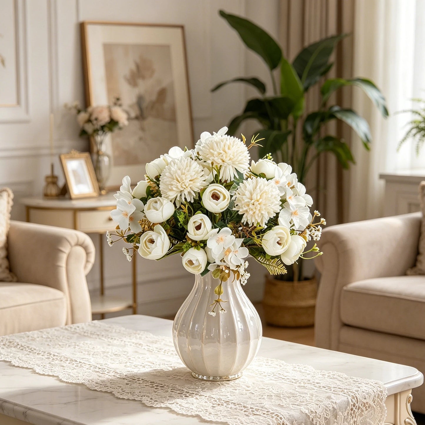 Silk Tea Rose Bud Artificial Bouquet – Wedding & Home Decor
