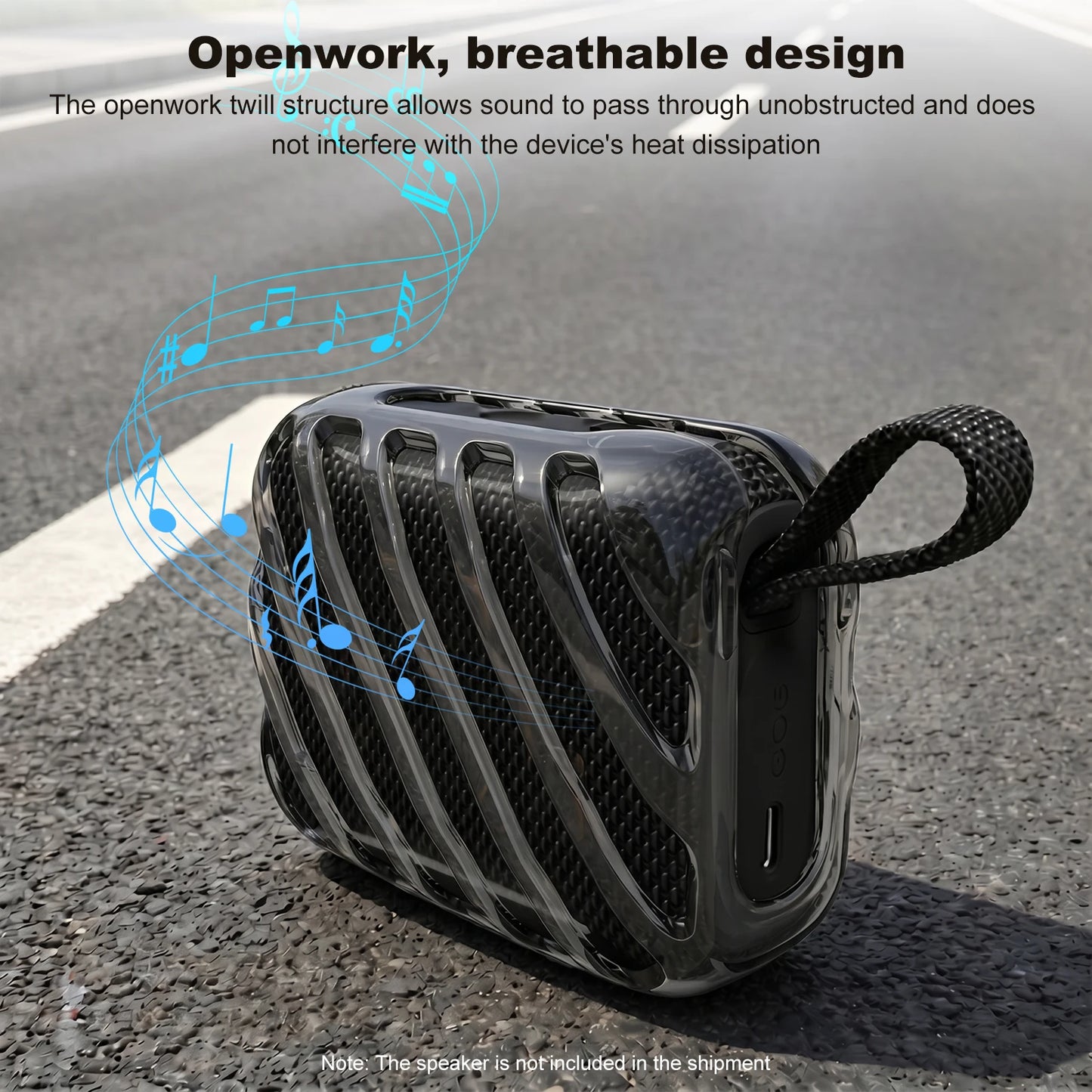 TPU Transparent Case for JBL GO 5 Bluetooth-Compatible Speaker Audio Protective Case Anti-Scratch Transparent Speaker Shell Peaceful Pleasures Health and Wellness