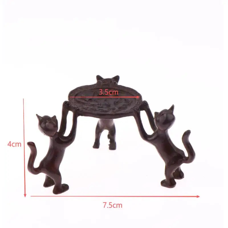 Mini Retro Three-Kitty Tray | Incense Burner & Candle Holder