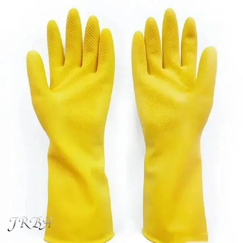 Latex Dishwashing Gloves Women's Waterproof Household Kitchen Washing Bowl Washing Clothes Vegetable Cleaning Household Peaceful Pleasures Health and Wellness