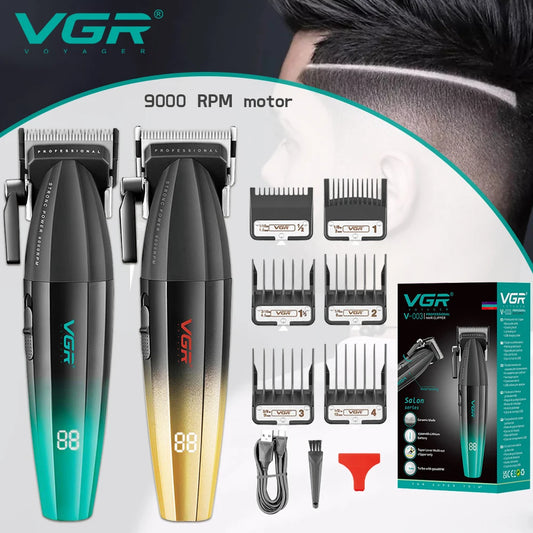 VGR Hair Clipper Professional Hair Trimmer Electric Clippers Cordless Hair Cutting Machine 9000RPM Trimmer Clipper for Men V-003 Peaceful Pleasures Health and Wellness
