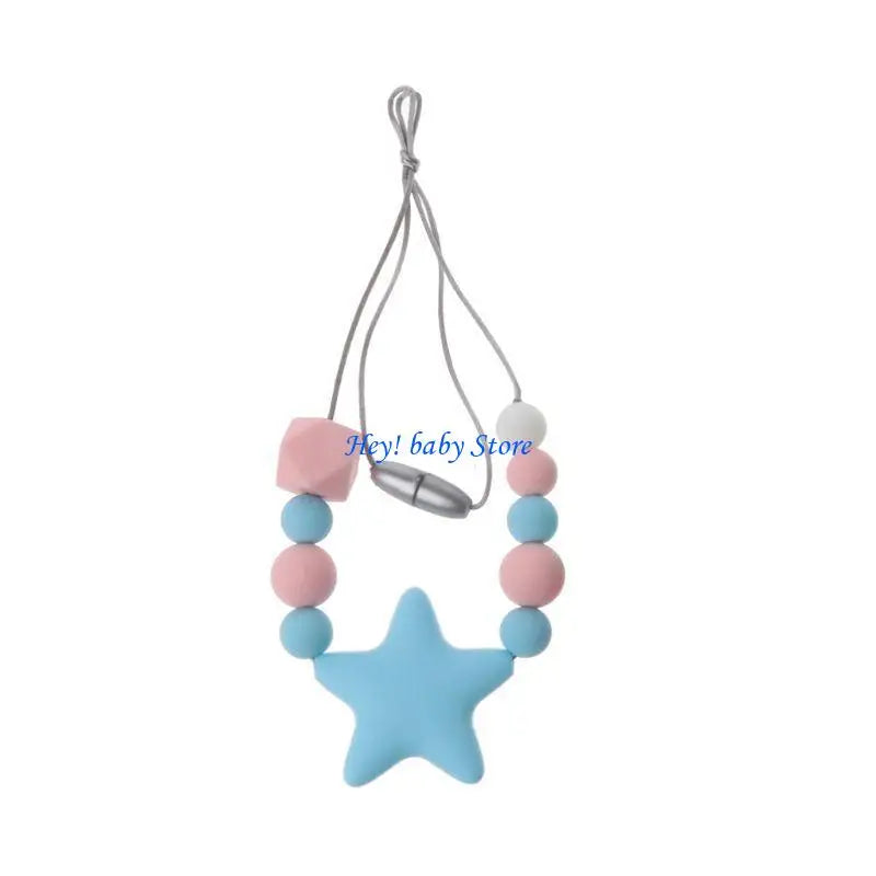 Silicone Teething Necklace | Sensory Chewing Pendant for Babies