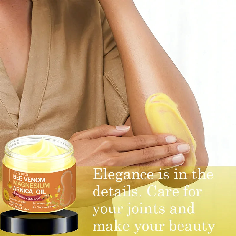 Bee Venom Magnesium Arnica Joint Cream – 120g | YUITIKUE Joint Moisturizing Cream Peaceful Pleasures Health and Wellness