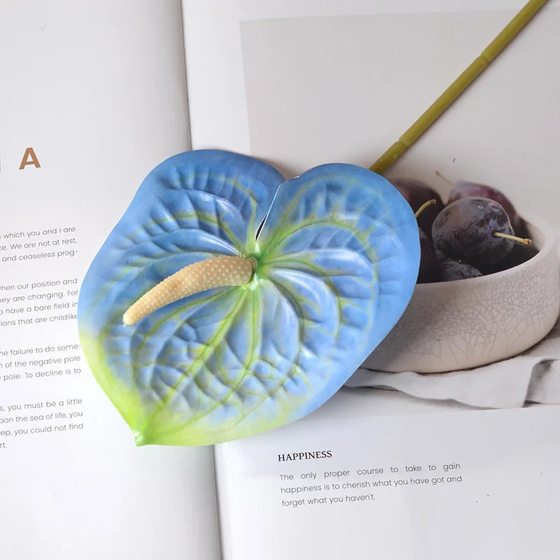 Silk Anthurium Single Stem Faux Flower – Wedding & Home Decor