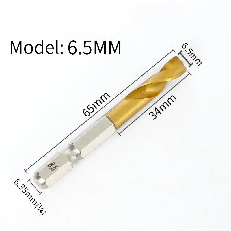 HSS Hex Shank Twist Drill Bits 2–10mm | Wood & Metal Twist Drill Bit Peaceful Pleasures Health and Wellness A10