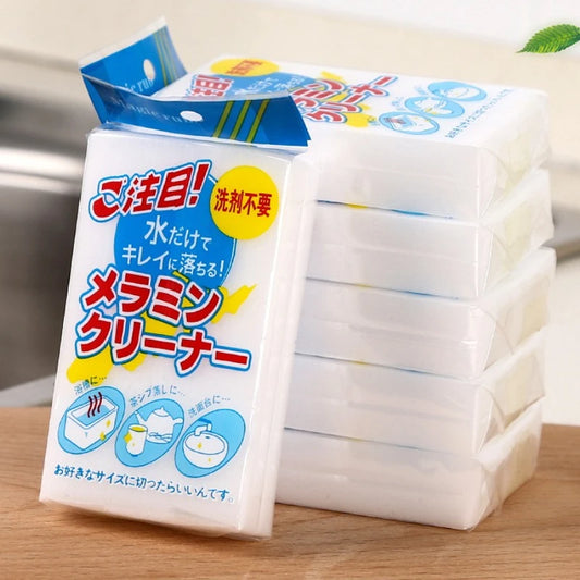 Multi functional sponge wipe magic wipe magical white sponge block white shoe cleaning block kitchen bathroom cleaning artifact Peaceful Pleasures Health and Wellness