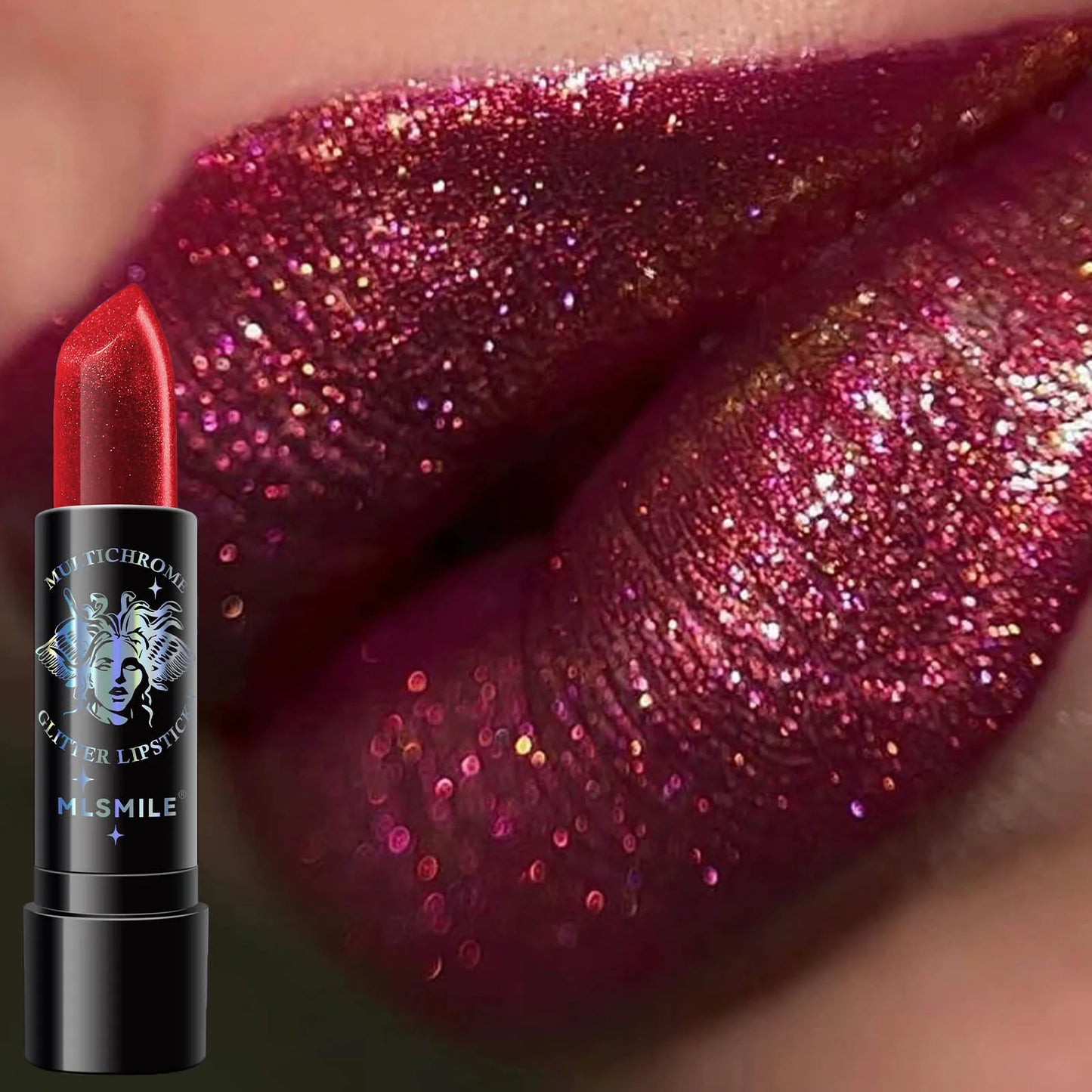 MLSMILE Glitter Lipstick | Waterproof Metallic Pearlescent 6 Colors